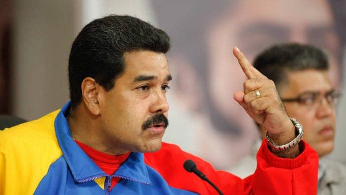Venezuelan-President-Nicolas-Maduro-speaks-to-nation-from-Miraflores-Palace-021614-by-Reuters, Hands off Venezuela! Stop right-wing violence, World News & Views 