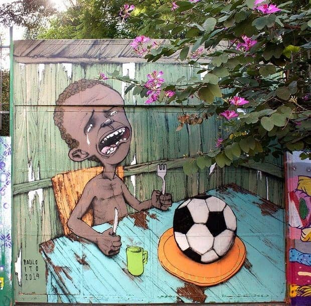 Anti-FIFA-street-art-Brazil-by-Paulo-Ito-052914, Brazil: Who is the World Cup for?, World News & Views 