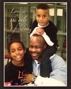 Bomani-card-w-children-Love-is-the-only-freedom-240x300, Don’t let Ohio execute Keith LaMar (Bomani Shakur), framed and innocent on death row, Abolition Now! 