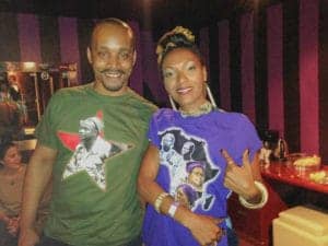 Chris-Zamani-Blue-Nefertiti-of-Les-Nubians-model-Hapo-Zamani-Za-Kale-Pan-African-T-shirts-web-300x225, The T-shirt warrior: an interview with Chris Zamani, founder of the Hapo Zamani Za Kale T-shirt line, Culture Currents 