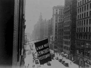 NAACP-NYC-HQ-banner-‘A-man-was-lynched-yesterday’-1938-by-NAACP-300x226, Joe Debro on racism in construction, Part 6, Local News & Views 