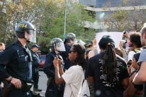 October-22nd-Oakland-protesters-confront-cops-102214-by-Malaika-300x200, National Day of Action: It’s right to rebel!, Local News & Views 