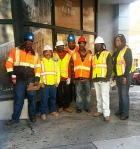 YCAT-D-10-workers-281x300, YCAT-C hires District 10 residents for flagging services at new CMPC, Local News & Views 