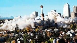 Calgary-General-Hospital-implosion-1998-by-Dave-Olecko-300x166, Victory! Community pressure DID reverse the dangerous secret Lennar-City decision to implode Candlestick Stadium, Local News & Views 
