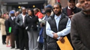 Long-line-of-Black-job-seekers-300x168, Joe Debro on racism in construction, Part 8, Local News & Views 