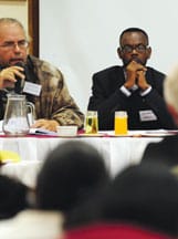 David-van-Wyk-Jean-Didier-Losango-at-coal-mining-conference, Stop killing Congolese people, World News & Views 