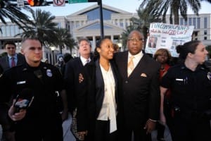 Marissa-Alexander-embraced-on-release-from-jail-012715-by-AP-300x200, Marissa Alexander released from prison: Supporters celebrate, demand full freedom, News & Views 