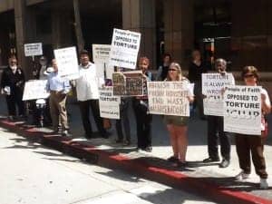 Anti-Solitary-Confinement-Statewide-Protests-LA-in-front-of-State-Bldg-032315-300x225, The first monthly Statewide Coordinated Actions to End Solitary Confinement held March 23, News & Views 