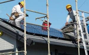 Japan-rooftop-solar-installation-300x187, Four years after Fukushima, Japan is solar-powered, World News & Views 