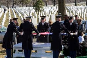 Wyley-Ouida-Wright-reburial-Arlington-National-Cemetery-honor-guard-folds-flag-by-Andre-Thompson-cy-Ray-Caling-300x200, Love story at Arlington National Cemetery, Culture Currents 