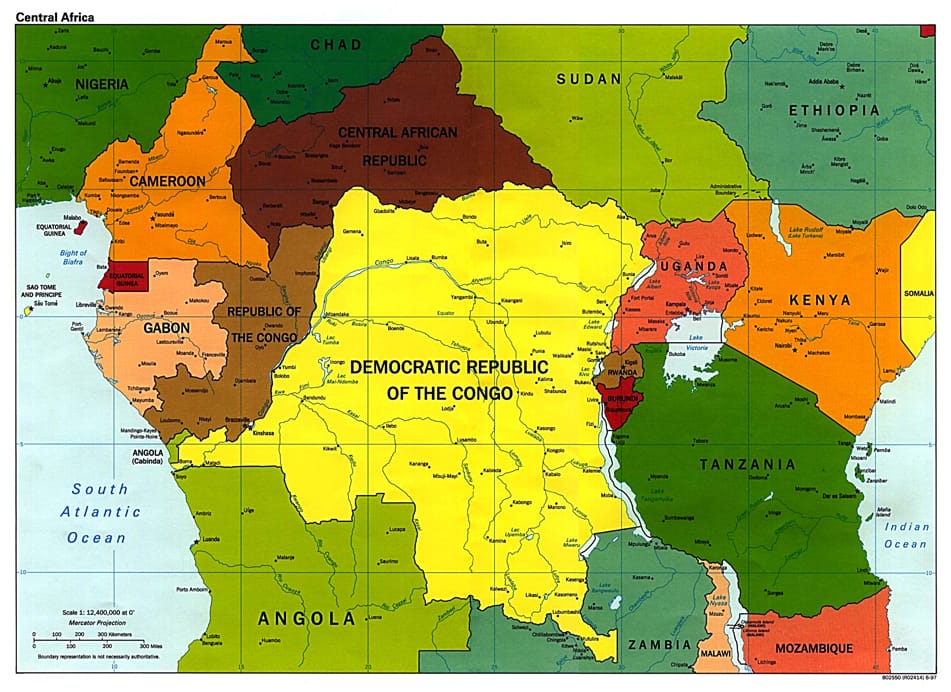 Central-Africa-map, Rice and Museveni shake hands on crimes in Central Africa, World News & Views 