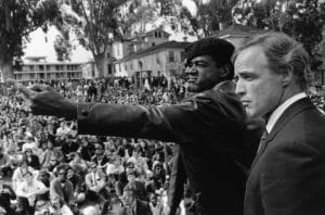 Bobby-Seale-Marlon-Brando-at-Bobby-Hutton-Memorial-Rally-0468-by-Jeff-Blankfort-web-300x198, Brando narrates new must-see documentary, ‘Listen to Me Marlon’, Culture Currents 