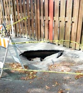 Treasure-Island-sinkhole-behind-Starburst-Barracks-after-vibro-compaction-0528-2915-by-Sandra-Washington-267x300, Part 4: She was homeless, so cops and Child Protective Services took her kids, Local News & Views 