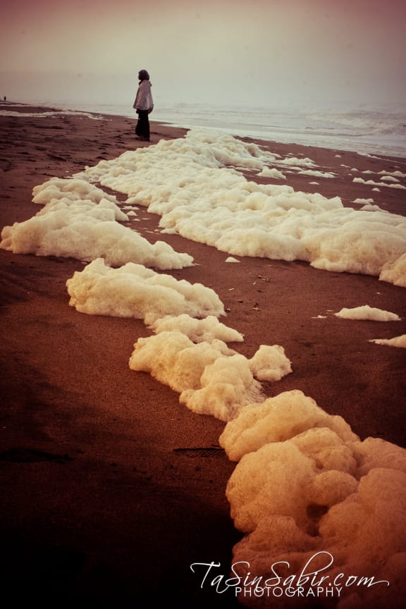 Maafa-thick-foam-Ocean-Beach-shore-101115-by-TaSin-Sabir, Maafa 2015: We remember the ancestors, Culture Currents 