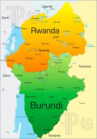 Rwanda-Burundi-map-2, Burundi: Insurgents claim attack on presidential palace, World News & Views 