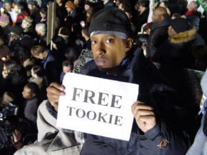 Free-Tookie-SQ-121305-by-JR-web-300x225, A spirit cannot die: Dedicated to Stanley Tookie Williams on the 10th anniversary of his execution, Abolition Now! 
