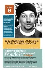 Mario-Woods-Shutdown-SF-120915-poster-1-194x300, Justice for Mario Woods: #BlackLivesMatter issues demands and Lets Talk Communities and CRC Media post new videos, Local News & Views 