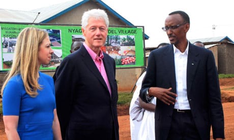 Chelsea-Bill-Clinton-Paul-Kagame-tour-Rwanda-health-clinics-0712-by-Cyril-Ndegeya-AP, Rwanda, the enduring lies: a Project Censored interview with Professor Ed Herman, World News & Views 