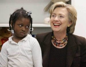 Lil-Black-girl-looks-skeptically-at-Hillary-Clinton-300x232, Hillary Clinton is no friend of Black empowerment, News & Views 