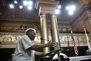 Oakland-City-Council-approves-90-day-eviction-rent-increase-moratorium-James-Van-testifies-040516-by-Michael-Short-SF-Chron-300x200, NorCal People’s Housing Union – fighting gentrification in Oakland – meets Saturday, Local News & Views 