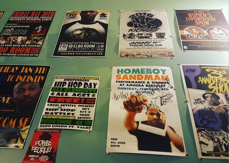 Hip-Hop-for-Change-past-event-posters-on-the-office-wall, Hip Hop for Change organizes the Environmental Equity Summit for May 21, Culture Currents 
