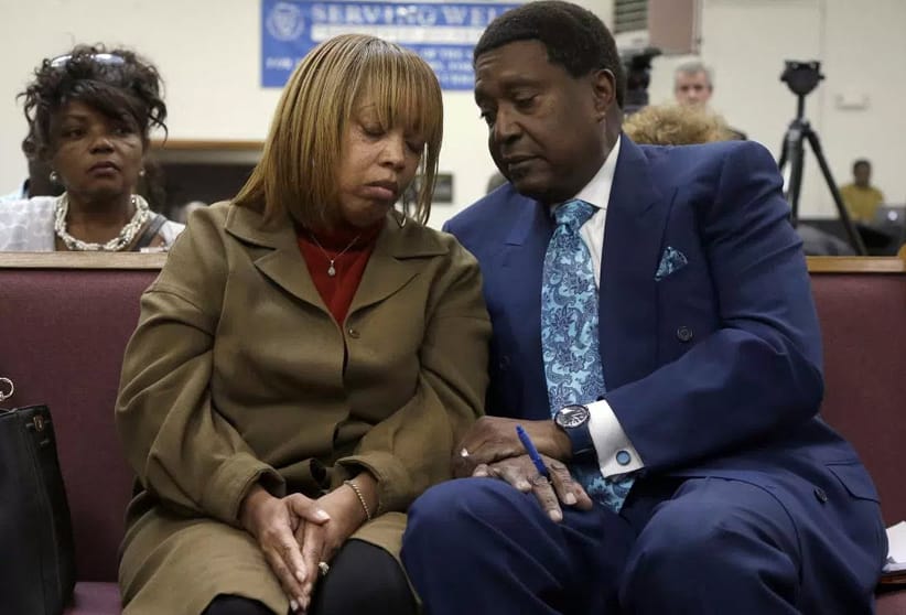 John-Burris-comforts-Gwen-Woods-mother-of-Mario-Woods-011816-by-Jeff-Chiu-AP, As attorney John Burris reveals SFPD sergeant transferred to Bayview to ‘kill niggers,’ Supervisor Jane Kim calls for new police chief, Local News & Views 