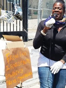 Emergency-Press-Conference-on-Displacement-Aunti-Frances-speaks-on-gentrification-No.-Oakland-052616-Homefulness-by-PNN-225x300, From fires to foreclosures: BlackArthur (MacArthur Blvd) displacement crisis, Local News & Views 