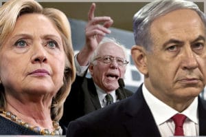 Hillary-Clinton-Bernie-Sanders-Benjamin-Netanyahu-by-Brian-Snyder-Katherine-Taylor-Nir-Elias-Reuters-montage-by-Salon-300x199, Palestine – the most compelling reason we need a Sanders victory and a Clinton defeat in California, World News & Views 