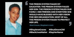 Shaylene-Graves-graphic-2-300x150, Suicide crisis in California women’s prison: Advocates demand justice for Erika Rocha and Shaylene Graves, Abolition Now! 