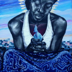 The-Black-Woman-Is-God-artist-submission-blue-woman-holding-bird-0616-web-300x300, ‘The Black Woman Is God’ art exhibition is back!, Culture Currents 