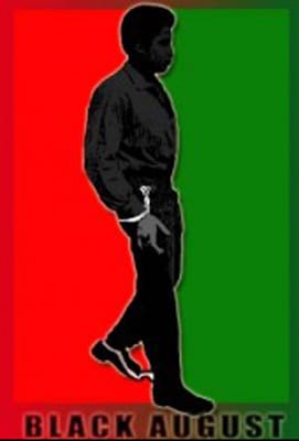 Black-August-George-Jackson-against-red-green-background, Black August Memorial: an interview with Kasim Gero, Patuxent Prison, Behind Enemy Lines 