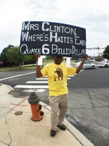 Haitians-at-DNC-Mrs.-Clinton-Wheres-Haitis-Earthquake-6-billion-0716-by-Komokoda-225x300, Haitians at DNC: Where is Haiti’s $6 billion?, World News & Views 