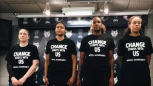 Minnesota-Lynx-players-wear-warm-up-shirts-press-conf-supporting-Black-Lives-Matter-070916-by-Minn.-Lynx-Instagram-300x169, WNBA teams show what Black Lives Matter solidarity looks like, Culture Currents 