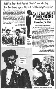 In its Feb. 17, 1969, edition, The Black Panther newspaper pays tribute to assassinated leaders Bunchy Carter and John Huggins. Click to enlarge.