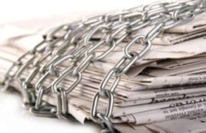 Chained-censored-newspapers-300x194, In Pennsylvania, George Rahsaan Brooks fights for his censored Bay View – he won last time, Behind Enemy Lines 