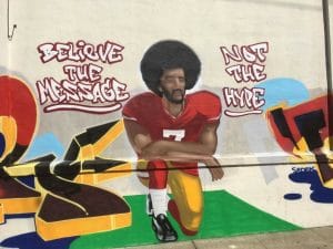 Colin-Kaepernick-mural-Hudson-Newhall-BVHP-1016-by-Meaghan-M.-Mitchell-Hoodline-300x225, The ‘woke tailgate’: The brave of Buffalo kneel in solidarity with Colin Kaepernick, News & Views 