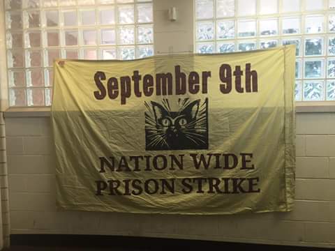 September-9th-Nationwide-Prison-Strike-banner-hung-in-prison, More guards quit Alabama’s Holman Prison as Justice Dept. prepares to investigate Alabama prisons, Abolition Now! 