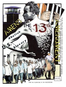 Amend-the-13th-Amendment-art-by-Rashid-1116-web-228x300, From media cutoffs to lockdown, tracing the fallout from the U.S. prison strike, Behind Enemy Lines 