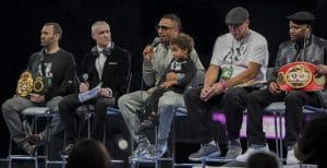 Ward-Kovalev-post-fight-press-conf-Ward-team-Josh-Dubin-Michael-Yormark-Virgil-Hunter-Jomes-Prince-111916-by-Malaika-300x154, Ward vs. Kovalev: Was this the great white hope re-mix?, Culture Currents 