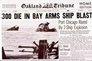 Port-Chicago-explosion-front-page-Oakland-Tribune-071844-300x200, ‘Port Chicago 50’ at Black Rep this weekend, Culture Currents 
