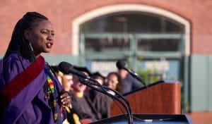 Alicia-Garza-top-grad-student-delivers-commencement-address-SFSU-052517-by-SF-State-News-300x176, SFSU commencement speaker Alicia Garza, co-founder of Black Lives Matter, graduates with honors, Local News & Views 