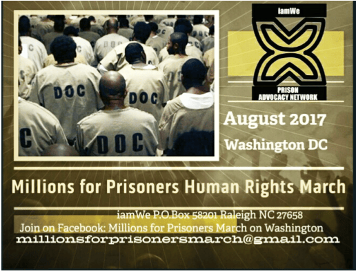 Millions-for-Prisoners-Human-Rights-March-poster, Get ready! The Millions for Prisoners Human Rights March on Washington is Aug. 19, News & Views 