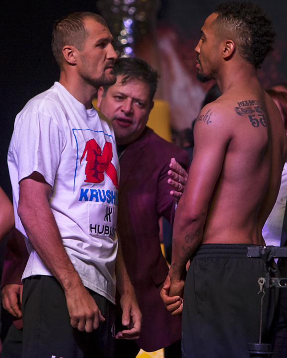 Ward-Kovalev-weigh-in-fighters-separated-111816-by-Malaika, Straight no chaser: Ward vs Kovalev 2 is the Battle of the Century, Culture Currents 