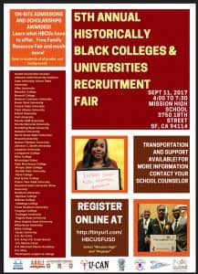 HBCU-Fair-flier-091117-web-217x300, Want to attend a Black college? Come to the HBCU Fair Sept. 11, Culture Currents 