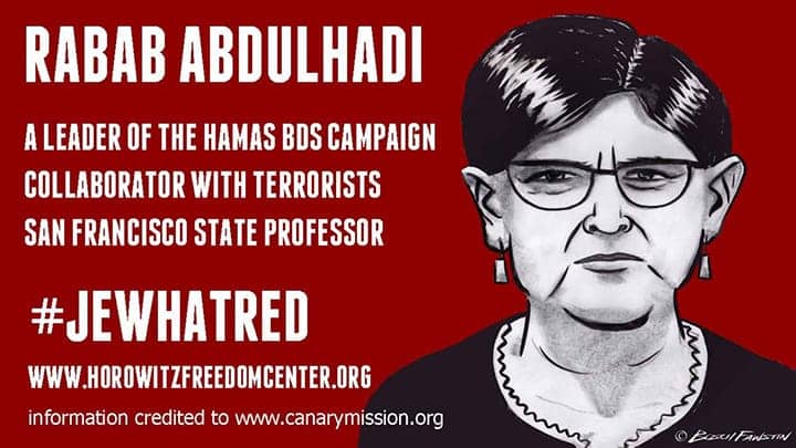 Rabab-Abdulhadi-Jewhatred-poster, Victory for academic freedom: Judge dismisses Israel Lobby suit against SF State and Palestinian professor, Local News & Views 