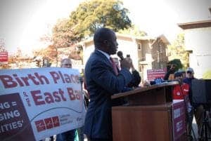 Save-Alta-Bates-rally-Assemblyman-Tony-Thurmond-tells-Sutter-prioritize-need-not-greed-110517-by-Betty-Rose-300x201, Community tells Sutter, ‘Close Alta Bates? No way! Save the birthplace of the East Bay’, Local News & Views 