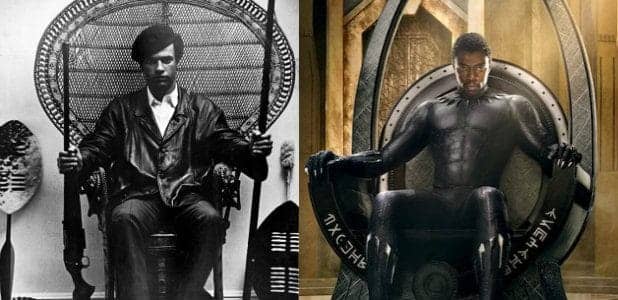 Black-Panther-Huey-P.-Newton-TChalla-in-peacock-chairs, ‘Black Panther’: Reflection on cultural solidarity and historic debt, News & Views 