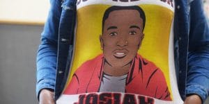 Black-student-shows-Justice-for-Josiah-T-shirt-0418-by-Tina-Sampay-300x150, The City of Arcata receives notice for damages in David Josiah Lawson’s death after police chief resigns, News & Views 