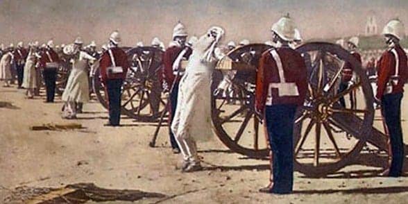 Cannon-execution-of-Indian-rebels-in-1857-painting-by-Vasily-Vereshchagin-c.-1884, Political crimes of the United Kingdom exposed by Russian diplomat, World News & Views 