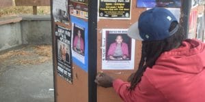 Posting-fliers-for-David-Josiah-Lawson-in-Arcata-300x150, Eureka NAACP to HSU: Cease recruitment in minority-majority neighborhoods until substantial support is implemented, News & Views 